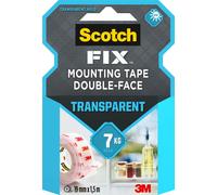 Scotch-FIX™ Ruban de montage double face transparent 19mm x 1,5m