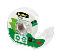 SCOTCH Lot de 12 Dévidoirs à main transparent en plastique recyclé 90% avec rouleau Magic recyclé