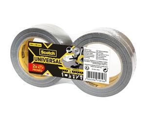 Scotch Lot de 2 rouleaux de ruban adhésif universel Argenté 2904 48 mm x 25 m