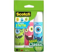 3M Scotch Bâton de colle permanent 2 bâtons + 1 GRATUIT 21 g x24 morceau