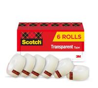 Scotch Lot de 6 boîtes de 600-6 rubans adhésifs transparents, 1,9 x 1,2 m