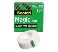 Scotch Ruban adhésif Magic – 19 mm x 33 m – Usage général – 1 rouleau