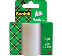 Recharge de ruban adhésif 3M Scotch Magic avec 3 rouleaux de 19 mm x 25 m x24 morceau
