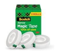 Scotch Magic Tape, 1/5,1 x 3 291,8 cm, livré dans une boîte 3 Rolls transparent