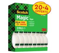 3M Scotch Magic ruban adhésif Promotion avec 24 rouleaux 19 mm x 33 m, 8-1933R24TPR x48 morceau