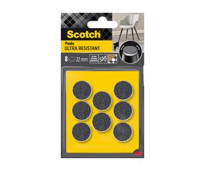 Scotch®Patin feutre bi-matière adhésif arrondi Gris / Blanc Ø 22 mm