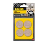 Scotch Patin glisseur adhésif feutre laine extra soft rond Ø 34 mm beige – Lot de 4