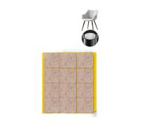 Scotch Patin glisseur adhésif feutre laine extra soft carré 24 x 22 mm beige - Lot de 12