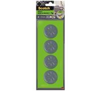 SCOTCH - Patin glisseur - Adhésif - Rond à alvéoles - Ø 50 mm - Gris - Lot de 4