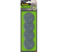 Scotch Patins glisseurs Move & Protect Flex – Adhésifs Ø 65 mm, 4 pièces, Gris, 500 kg