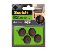 Scotch® Patin glisseur pour meuble à clouer alvéolé Marron Ø 22 mm