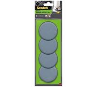 SCOTCH - Patin glisseur - Spécial roulettes - Ø 65 mm - Gris - Lot de 4