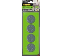 SCOTCH - Patin glisseur - Adhésif - Rond à alvéoles - Ø 50 mm - Gris - Lot de 4