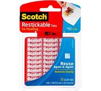 Scotch Restickable Tabs, 2,5 x 2,5 cm, 18 carrés (R100) 2-Pack 1" x 1"