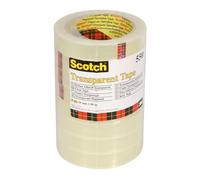 Scotch Rouleau Transparent 550 19 mm x 66 m - Lot de 8 rubans