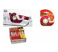 3M Scotch Ruban adhésif Crystal – 12 mm x 10 m, 1 rouleau + dérouleur manuel (x144 pièces)