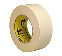 Scotch Ruban adhesif de masquage papier crepe specifique 202B, Chamois, 18 mm x 50 m - Lot de 48