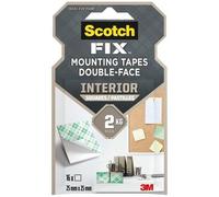 Scotch Carrés de montage 4496-ST16-P – Double-face intérieur 25x25 mm, 16 bandes, tient jusqu'à 2 kg