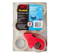 Scotch Ruban adhésif d'emballage robuste transparent, fournitures d'expédition et d'emballage, 4,8 cm x 22,2 m, 6 rouleaux de ruban adhésif avec 1 distributeur