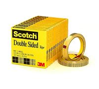 Scotch Ruban adhésif double face 12 mm x 33 m | Ruban adhésif puissant | Permanent | Scrapbooking | Artisanat | Photos | Ruban adhésif double face | Ruban adhésif 1 rouleau/boîte | 12