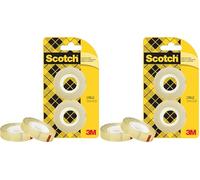 Scotch Ruban Adhésif Double-Face - 2 Rouleaux, 12 mm x 6,3 m - Idéal pour le Bureau et l'École (Lot de 2)