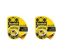 Scotch - Ruban adhésif double face 665 12 mm x 22,8 m à l'Unité & Lot de 2 rouleaux de ruban adhésif double face 12 mm x 6,3 m (Import Allemagne)