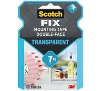 SCOTCH - Ruban adhésif - Double-face - Transparent - 19 mm x 5 m - 7 kg