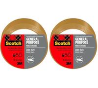 Scotch Ruban Adhésif Multi-Usages, Havane, 48 mm x 66 m, 1 Rouleau/Paquet - Pour Emballage des Colis et des Boîtes d'Expédition (Lot de 2)