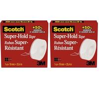 Scotch Ruban Adhésif Super-Résistant, 1 Rouleau, 19 mm x 25,4 m - Idéal pour le Bureau et l'École (Lot de 2)