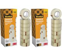 Scotch Ruban Adhésif Transparent 508-8 Rouleaux - 19mm x 33m - Ruban Adhésif Transparent à Usage Général pour l'Ecole, la Maison et le Bureau (Lot de 2)