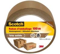 SCOTCH - Ruban d’emballage - Adhésif - Très solide - 48 mm x 100 m - Marron