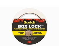 Scotch Ruban d’Emballage Box Lock, 1 Rouleau, 48 mm x 50 m | Fournitures de Rentrée Scolaire, Notes Repositionnables Super Adhésives Idéales pour les Rappels, Révisions, Agendas et Notes