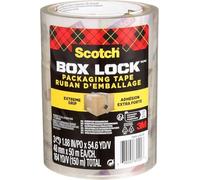 Scotch Ruban adhésif d'emballage Box Lock 3950 transparent - Rouleau adhésion extra forte - 48 mm x 50 m - Lot de 3 rubans