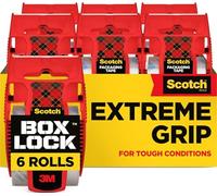 Scotch – Ruban d'emballage ScotchBox Lock – 6 rouleaux (48 mm x 20,3 m) avec dévidoirs