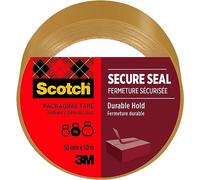 Scotch Ruban adhésif d'emballage polypropylène Secure Seal 50 mm x 50 m Marron