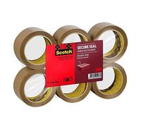 Scotch Ruban adhésif d'emballage SECURE SEAL - 50 mm x 66 m - Brun