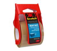 Ruban adhésif d’emballage Scotch extra-résistant, havane, 48 mm x 20,3 m, 1 rouleau sur dévidoir manuel/paquet