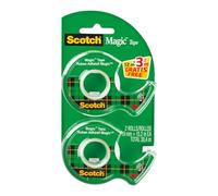 3M Scotch Magic Dérouleur manuel Promotion 8-1915DP, 2 dérouleurs manuels jetables y compris 2 rouleaux de ruban adhésif Scotch Magic à un prix avantageux, dimensions : 19 mm x 12 m +3,2 m gratuit x24