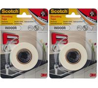 Scotch Strong 40011915B Ruban adhésif double face en mousse Blanc (Lot de 2)