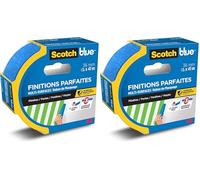 ScotchBlue Ruban de masquage de Peinture Finitions Parfaites, 36 mm x 41 m - Scotch Ruban Adhésif Premium pour des Bords de Couleur Nets, Intérieur et Extérieur, PEFC Controlled Sources (Lot de 2)