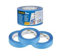 ScotchBlue Ruban de Masquage de Peinture Multi-Surfaces, 3 Rouleaux, 24 mm x 41 m - Scotch Ruban Adhésif Polyvalent pour Travaux de Peinture et Décoration, Intérieur et Extérieur, 70% PEFC