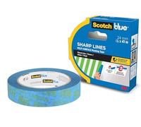 ScotchBlue Sharp Lines Ruban de masquage avancé, 24 mm x 41 m - Ruban adhésif bleu Scotch pour lignes de peinture très nettes, intérieur et extérieur, avec technologie avancée 3M, sources contrôlées
