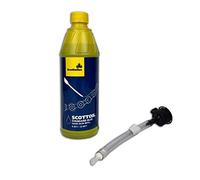 Scottoiler - Scottoil - Huile pour chaîne, lubrification moto, 500ml Bleu avec tube de remplissage