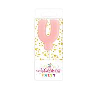 SCRAP COOKING 0584 Mini Bougie Y Rose pour Gâteau d'anniversaire H3,5 cm en Paraffine