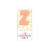SCRAP COOKING 0585 Mini Bougie Z Orange pour Gâteaux d'anniversaire H 3,5 cm en Paraffine