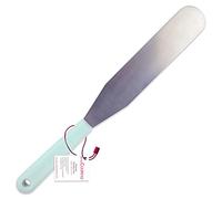 SCRAP COOKING 5174 Spatule Plate Flexible INOX 32 cm-Ustensile Pâtisserie Gâteau Cuisine-Accessoire Cake Design Glaçages Chocolat Crêpes-Vert d’Eau, Multicolore, 32 x 4 x 1,6 cm