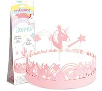ScrapCooking – Kit décoration gâteau Licorne en papier Rose