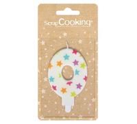 Scrapcooking 0380 Numéro 0 Bougie Paraffine Multicolore 15,5 x 8 x 1 cm