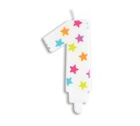 Scrapcooking 0381 Numéro 1 Bougie Paraffine Multicolore 15,5 x 8 x 1 cm