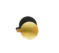 ScrapCooking - 10 Supports à Gâteaux Individuels Ronds - Diamètre 8 cm - Carton Réversible Doré & Noir - Réutilisables - Petits Disques Semelles Pâtisserie - Fabriqués en France - 5212